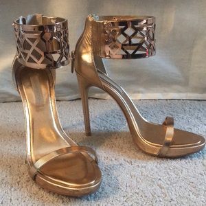 Gold BCBG stilettos